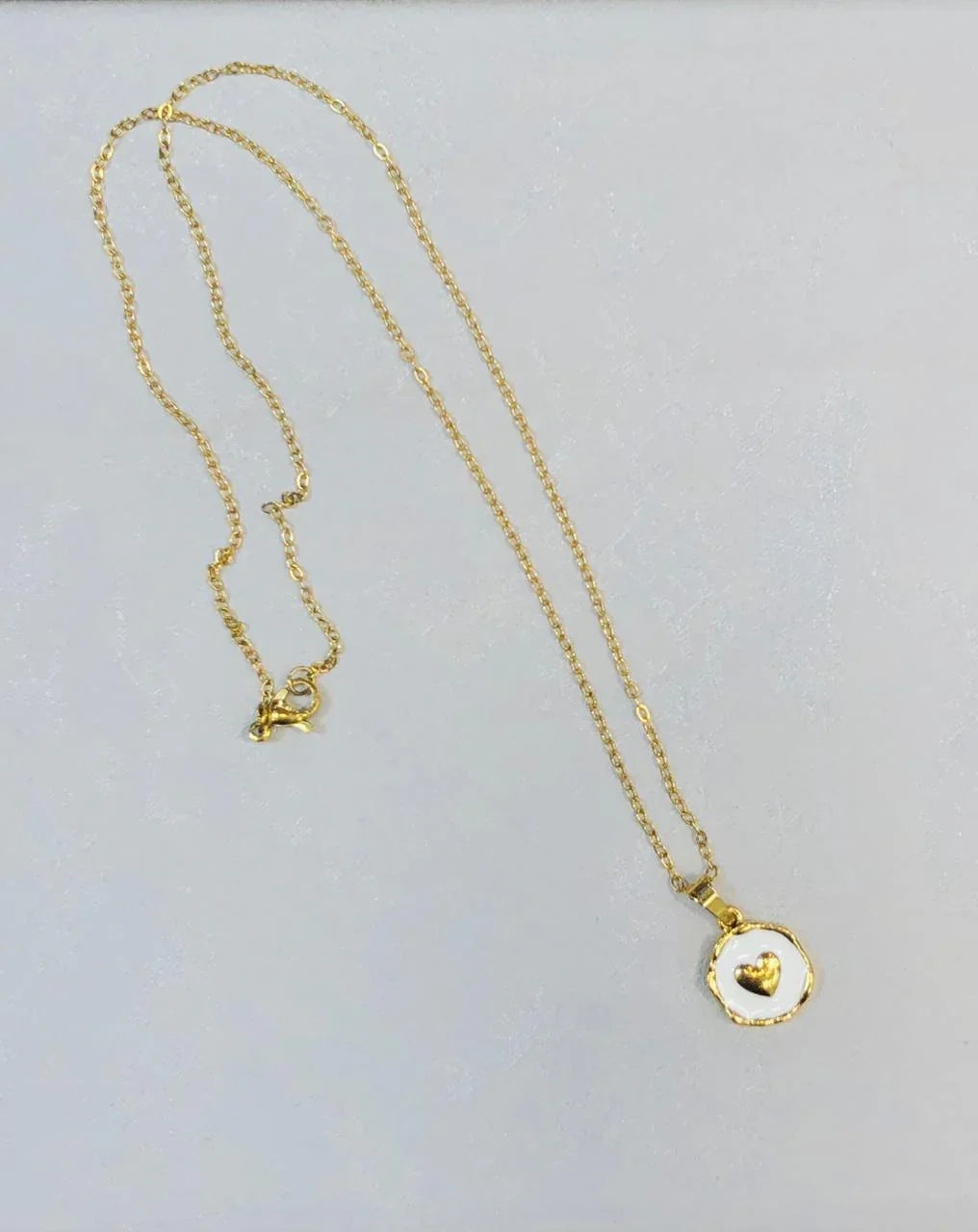 Gold Ribbon Bow Neclace with Pearl Drop